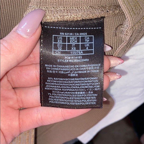 Guess Tan&Gold foil Bandage Mini Skirt - Picture 4 of 5